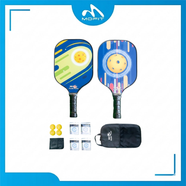 Vợt Pickleball DFPK-1201 Fiberglass - Set 2 Vợt + Bóng + Túi, Phù Hợp Người Mới Chơi